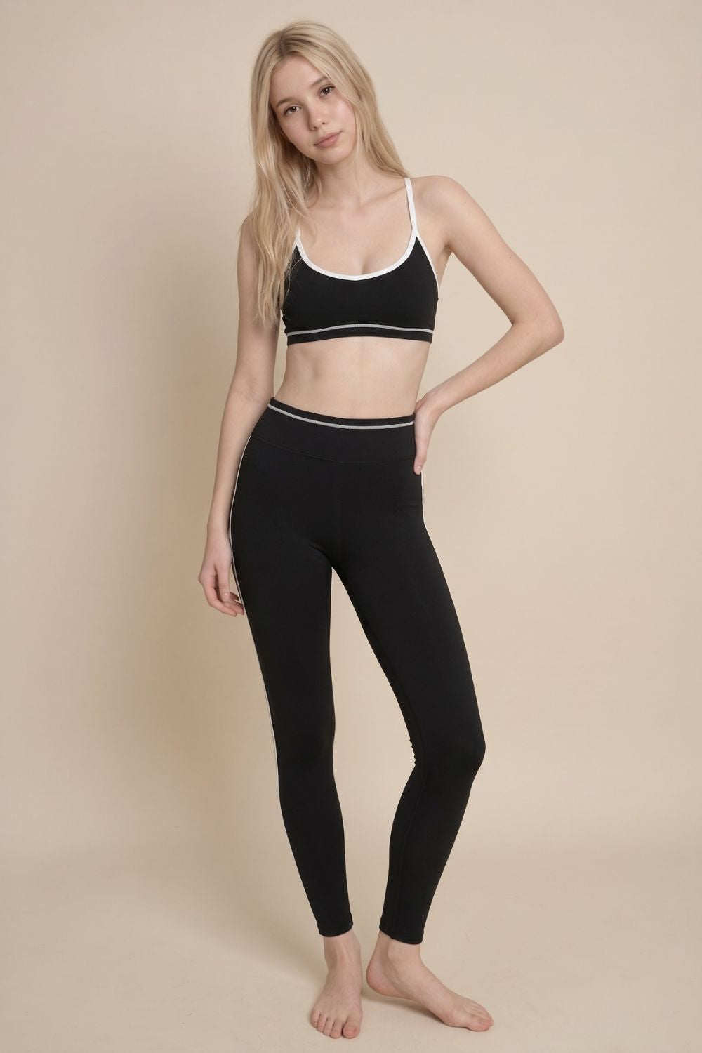 Nuevos Conjuntos Deportivos Efecto Segunda Piel Mujer Atuendos Sexys Ajustados Espalda Bella Correr al Aire Libre Ropa Deportiva Traje de Yoga para Mujer