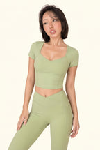 Cap Sleeve Top and Flare Legging Matching Set