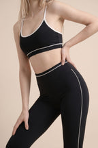 Nuevos Conjuntos Deportivos Efecto Segunda Piel Mujer Atuendos Sexys Ajustados Espalda Bella Correr al Aire Libre Ropa Deportiva Traje de Yoga para Mujer