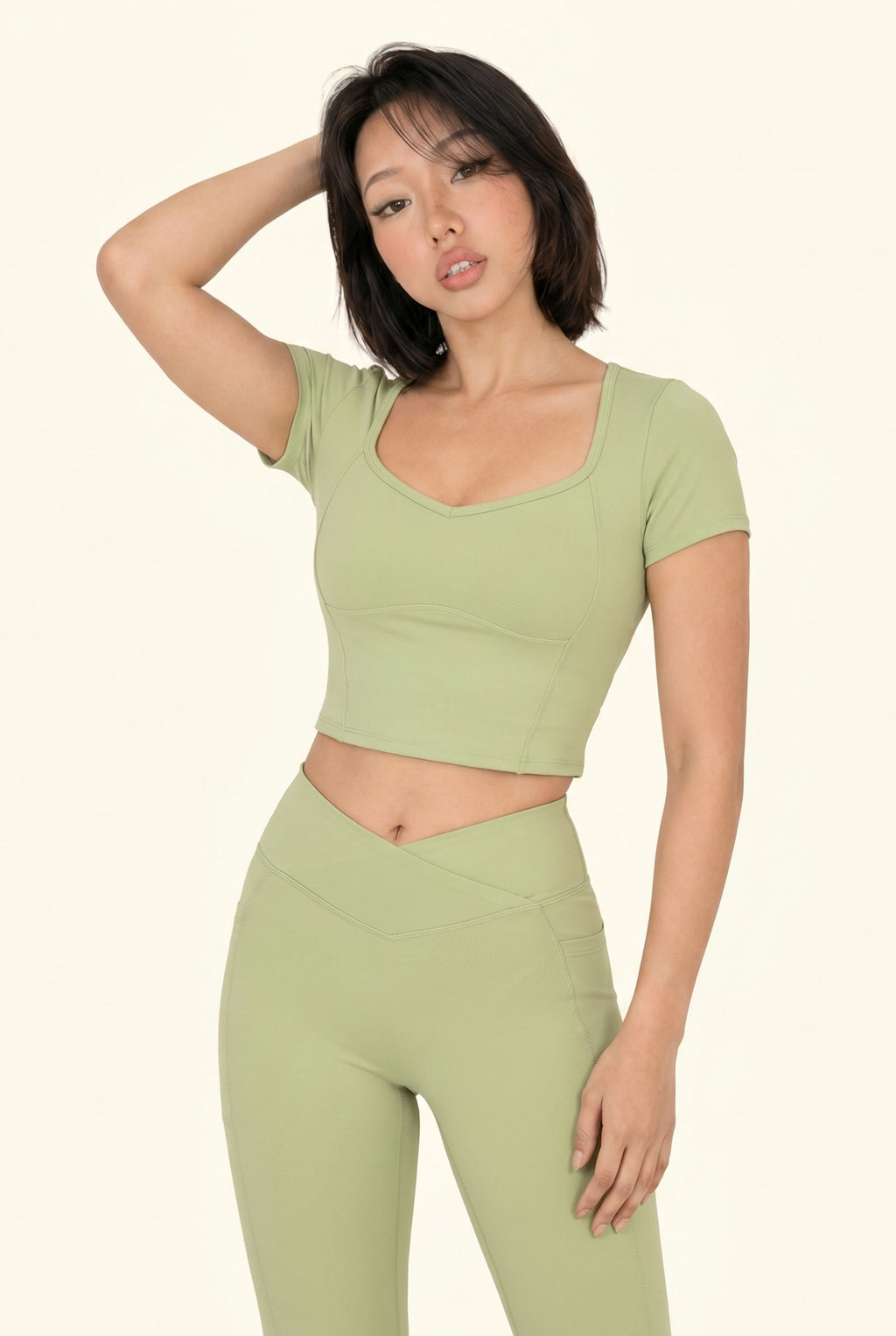 Cap Sleeve Top and Flare Legging Matching Set