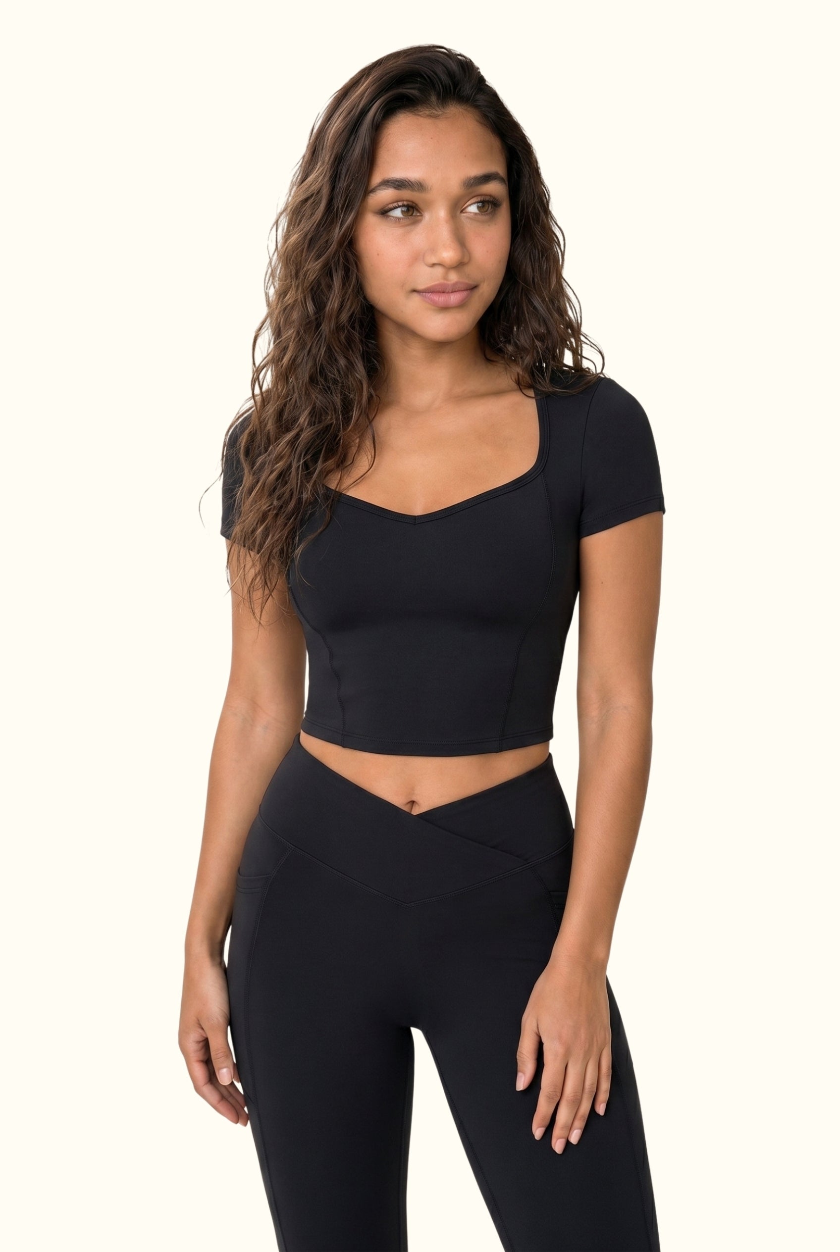 Cap Sleeve Top and Flare Legging Matching Set