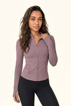 Sculpt Seam Zip Front Studio Jacket