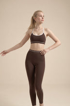 Nuevos Conjuntos Deportivos Efecto Segunda Piel Mujer Atuendos Sexys Ajustados Espalda Bella Correr al Aire Libre Ropa Deportiva Traje de Yoga para Mujer