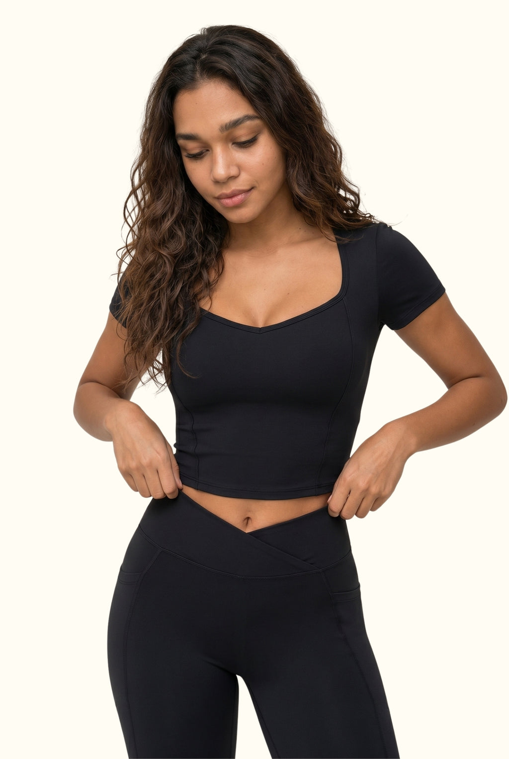 Cap Sleeve Top and Flare Legging Matching Set