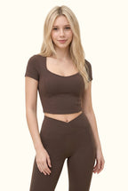 Cap Sleeve Top and Flare Legging Matching Set