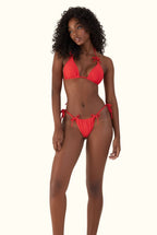 Blush Tie Detail Triangle Bikini Set