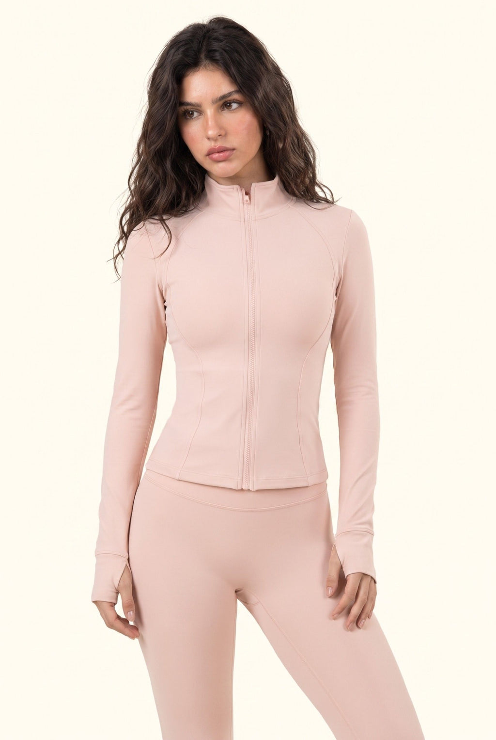 Sculpted Contour Zip Jacket & Flared Studio Pant Set