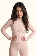 Sculpted Contour Zip Jacket & Flared Studio Pant Set