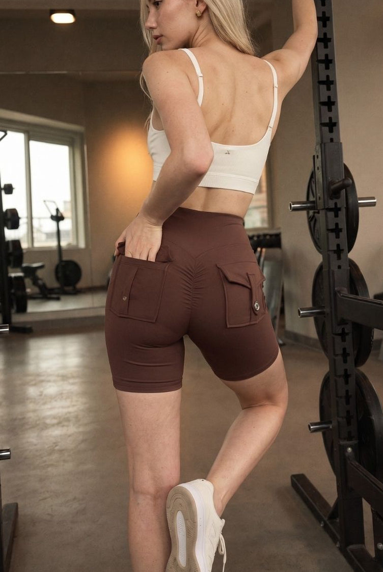 High-Rise Sculpt Utility Charm Shorts