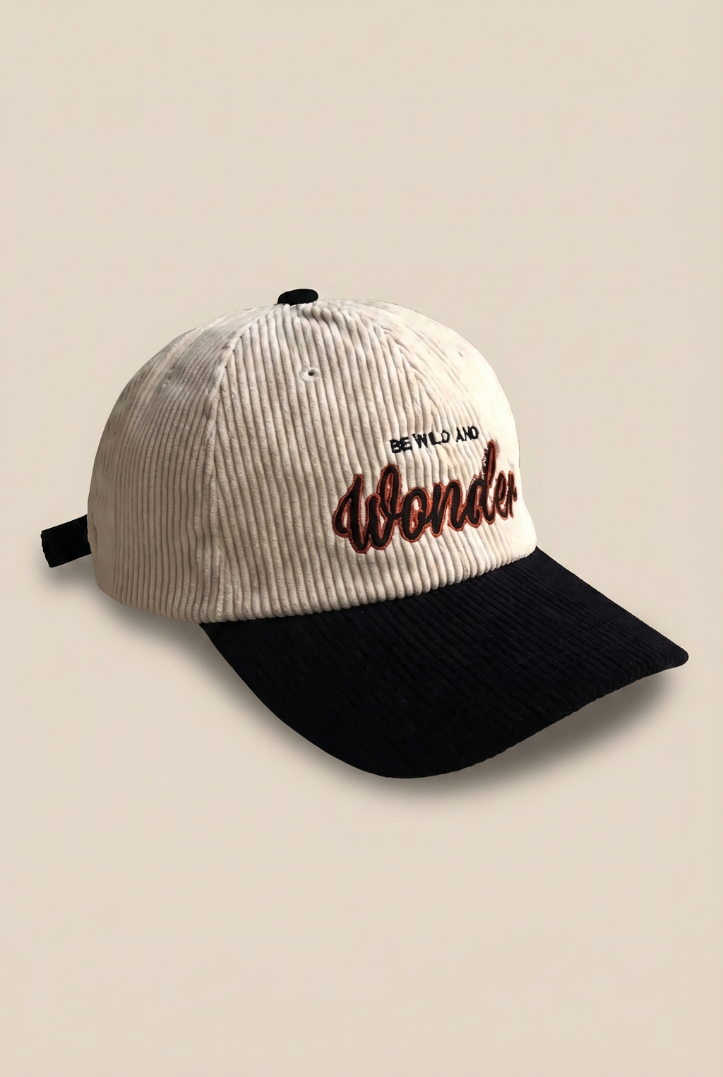 Gorra lifestyle de pana con visera curva