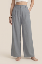 Pantalón de pernera ancha fluido de talle alto