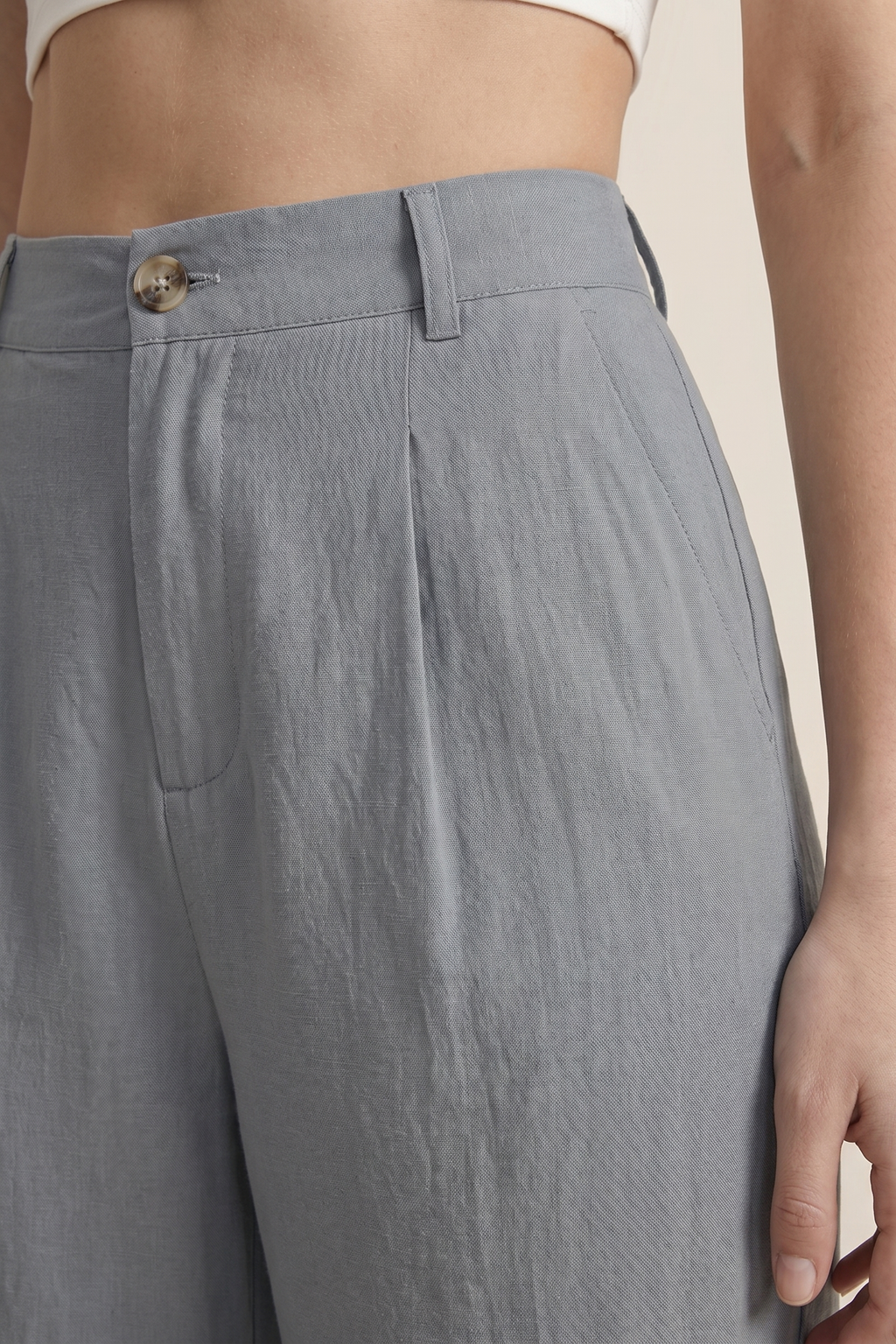 Pantalón de pernera ancha fluido de talle alto