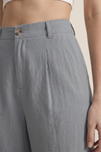 Pantalón de pernera ancha fluido de talle alto