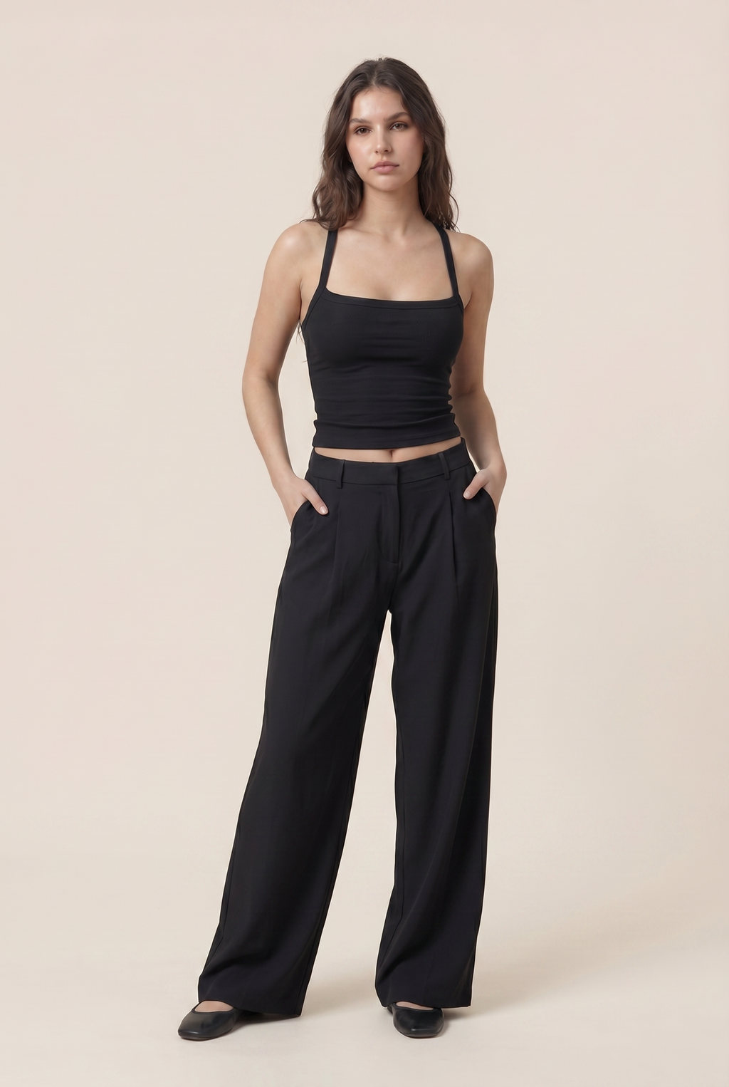 Top camisola contorneado de canalé sin costuras