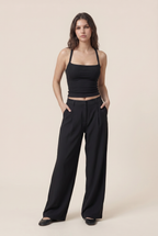 Top camisola contorneado de canalé sin costuras