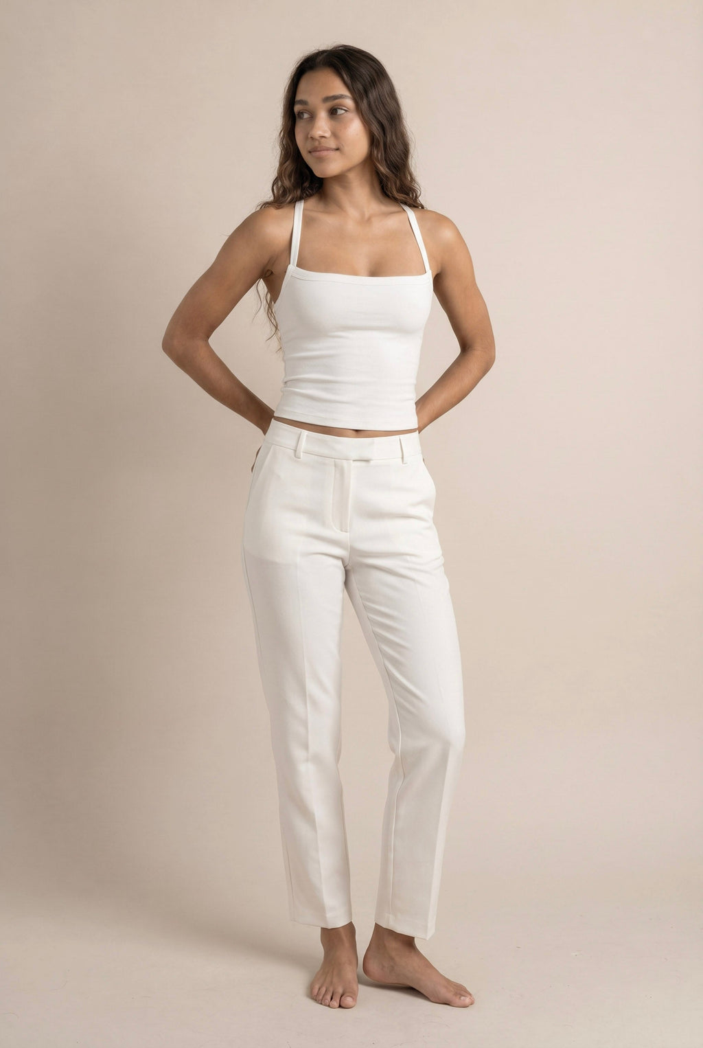 Top camisola contorneado de canalé sin costuras