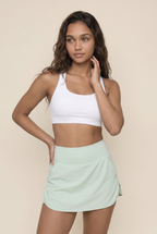 [prioridad] Falda de yoga para deportes al aire libre, falda de bádminton y tenis, cintura alta, transpirable, absorbente del sudor, falda deportiva activa para yoga y fitness, corta