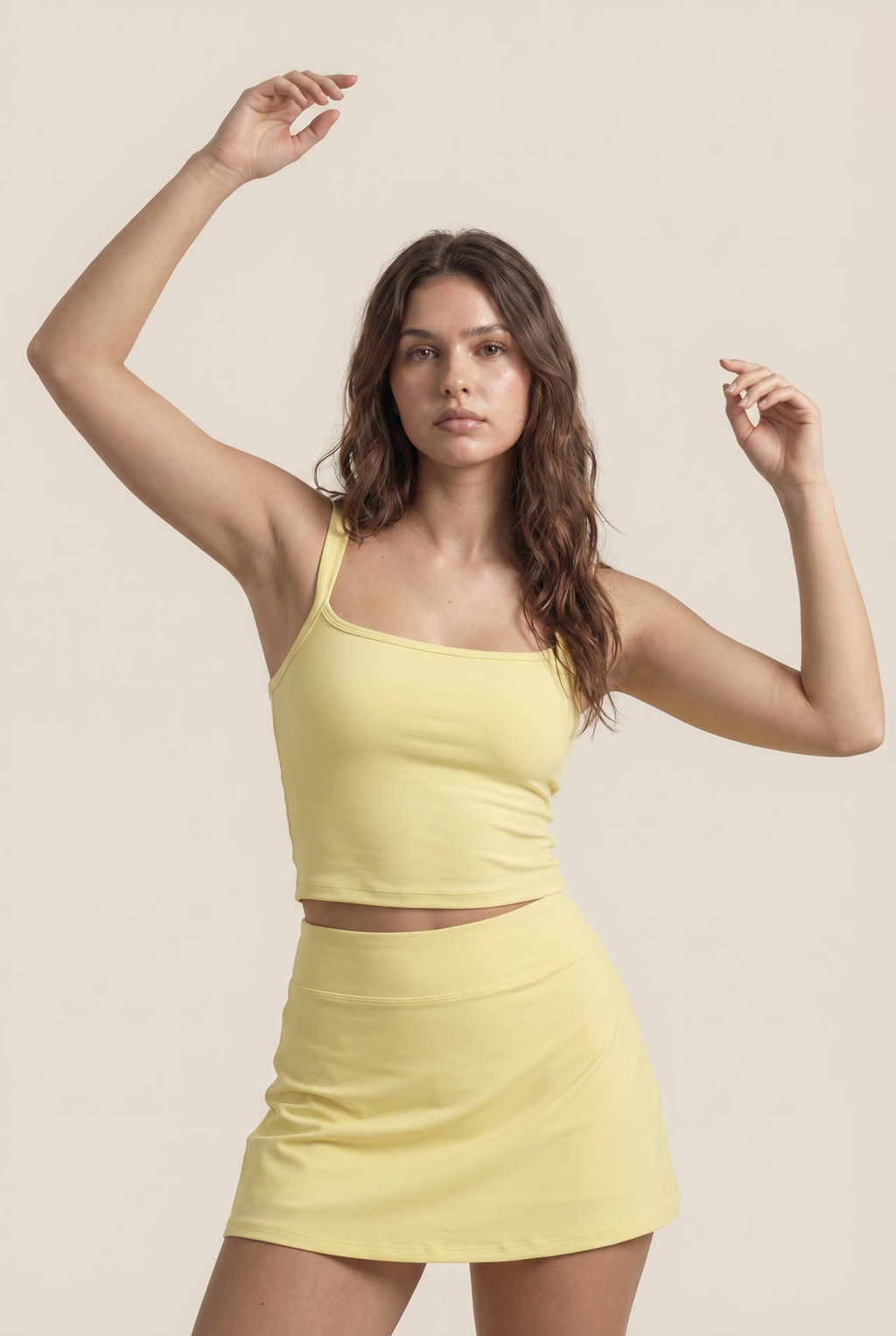 [prioridade] Conjunto de chándal de mujer de 2 piezas, sexy sujetador deportivo y falda corta de cintura alta, para gimnasio, fitness, sin mangas, traje de entrenamiento, ropa deportiva