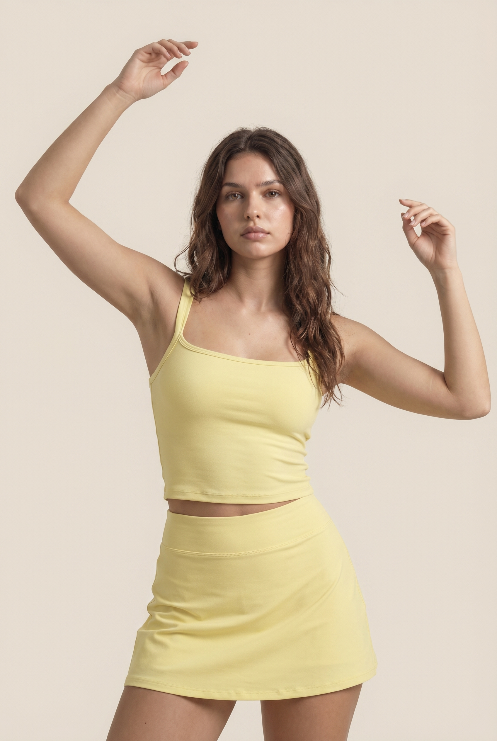 [prioridade] Conjunto de chándal de mujer de 2 piezas, sexy sujetador deportivo y falda corta de cintura alta, para gimnasio, fitness, sin mangas, traje de entrenamiento, ropa deportiva