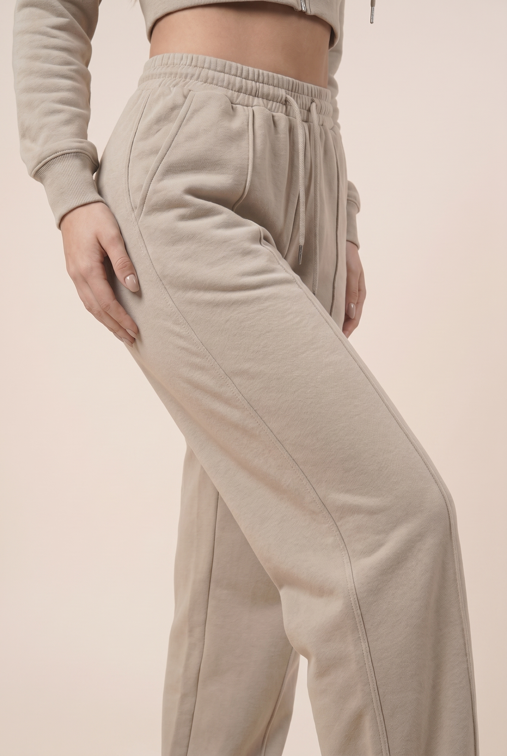 [PRIORIDADE] Nuevo traje informal de algodón de manga larga con cremallera, cárdigan, sudadera con capucha y pantalones con cordones, conjunto de dos piezas para mujer