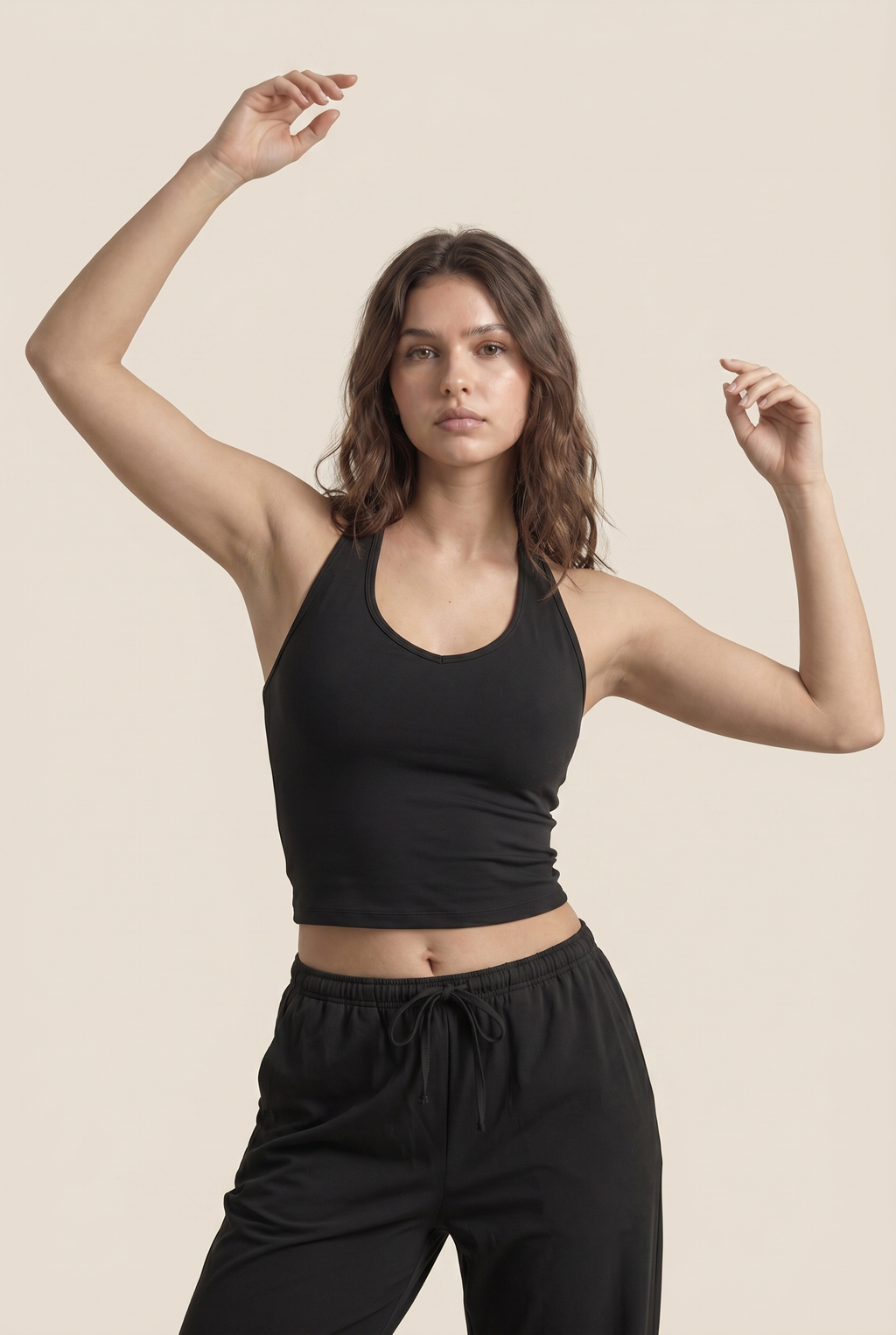 [PRIORIDAD] Conjuntos de gimnasio para mujer, chaleco con cuello en V, pantalones holgados, trajes deportivos, entrenamiento, yoga, atlético, informal, 2 piezas, chándales
