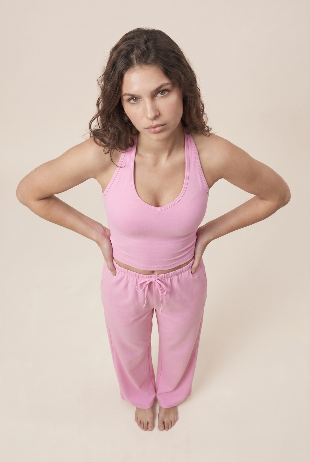 [PRIORIDAD] Conjuntos de gimnasio para mujer, chaleco con cuello en V, pantalones holgados, trajes deportivos, entrenamiento, yoga, atlético, informal, 2 piezas, chándales