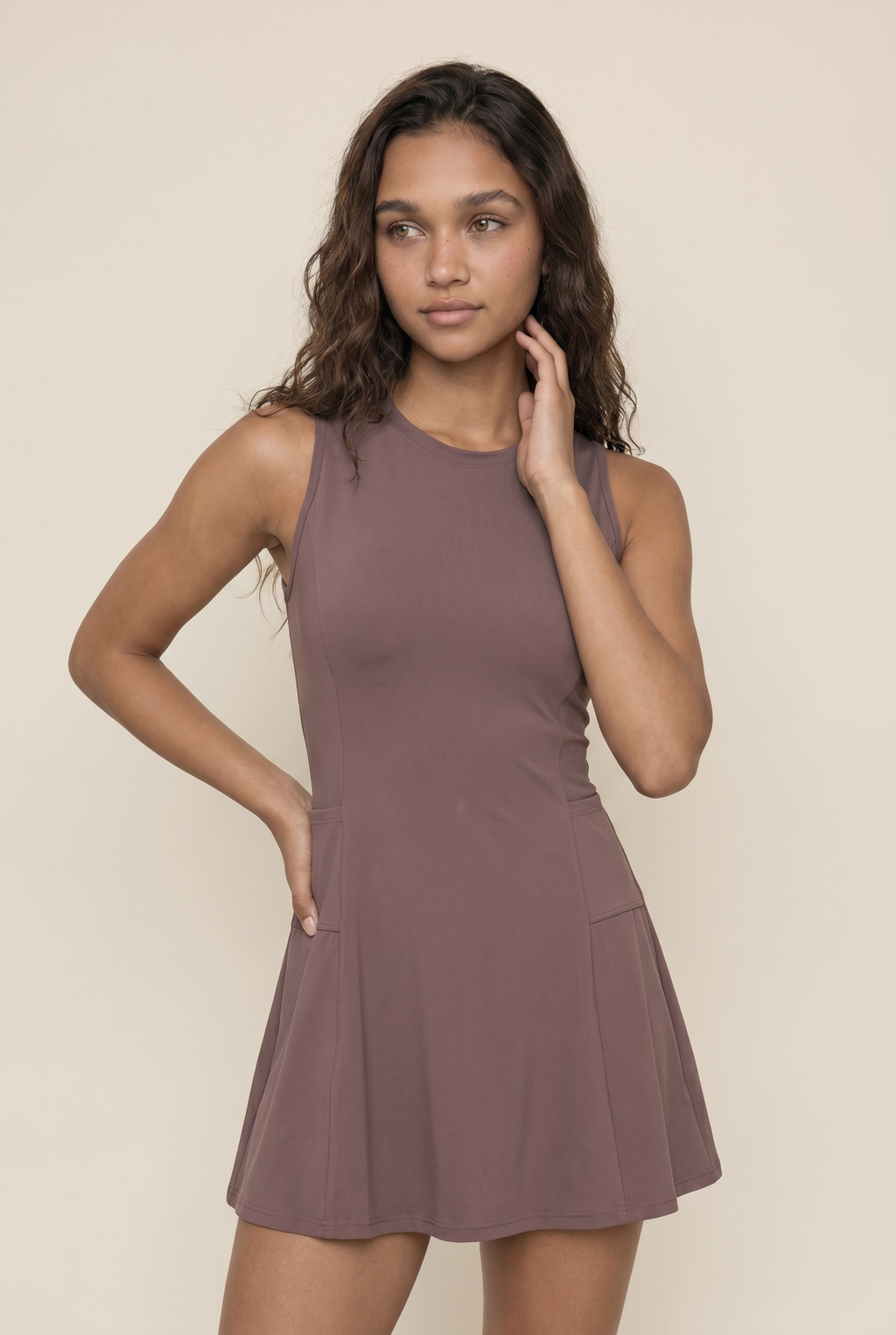 [PRIORIDAD] Vestido de tenis para mujer con shorts separados, sin mangas, conjunto de faldas deportivas de golf con bolsillos para entrenamiento, correr, fitness, bádminton femenino