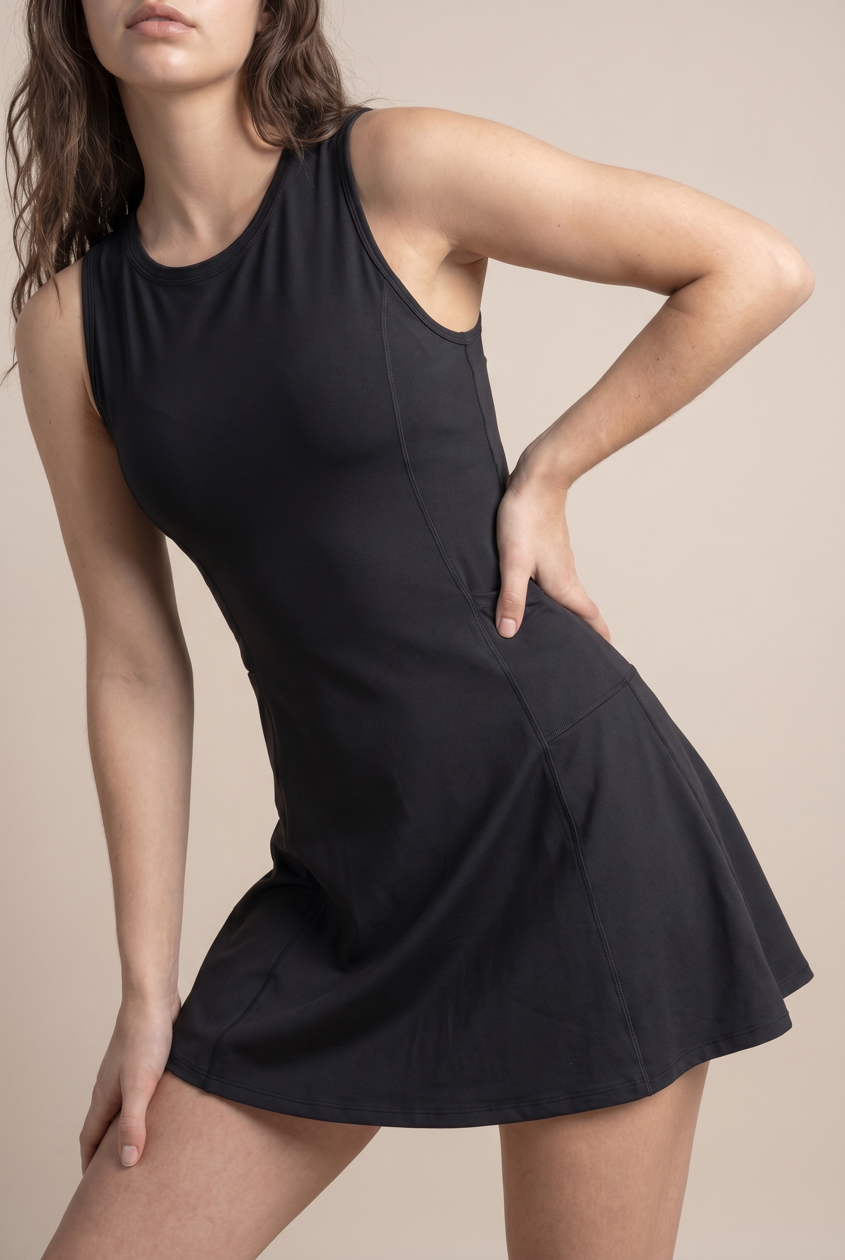 [PRIORIDAD] Vestido de tenis para mujer con shorts separados, sin mangas, conjunto de faldas deportivas de golf con bolsillos para entrenamiento, correr, fitness, bádminton femenino