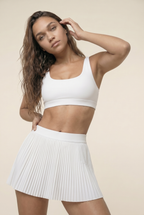Falda deportiva floral con descuento para mujer, de secado rápido, para bádminton y tenis, falda plisada de media cintura, pantalones cortos de fitness