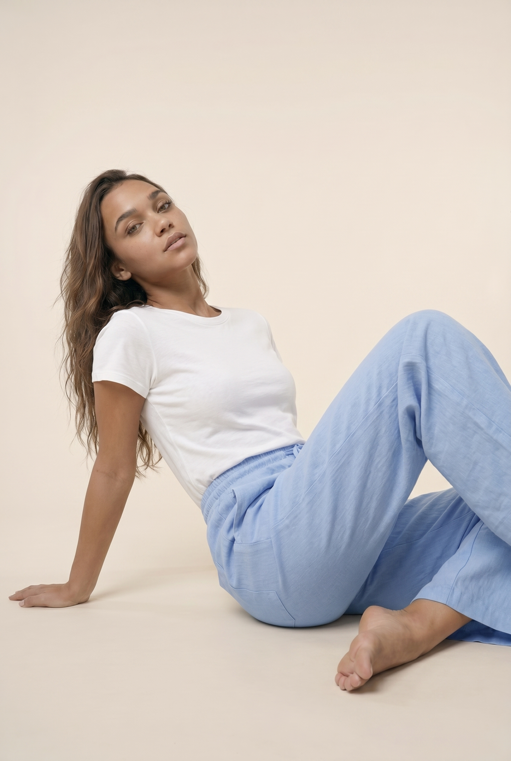 Luxe Woven Wide Leg Drawstring Pant