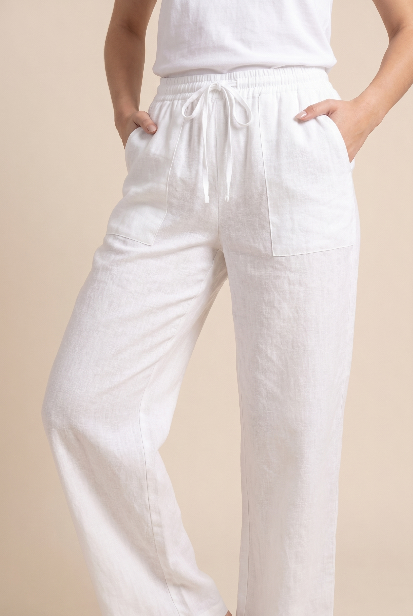 Luxe Woven Wide Leg Drawstring Pant