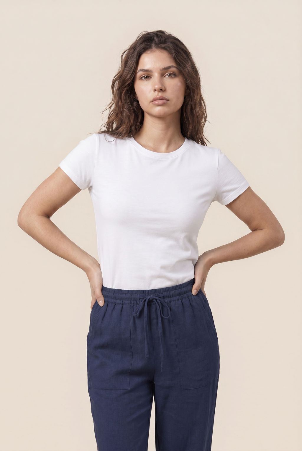 Luxe Woven Wide Leg Drawstring Pant