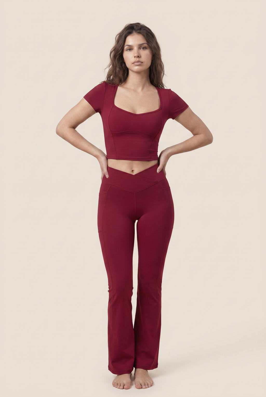 [PRIORIDADE] Conjunto de Yoga de 2 Piezas Ropa de Gimnasio Ropa Deportiva Conjuntos de Yoga para Mujer Top Corto de Manga Corta Chándales Conjunto Deportivo Leggings de Gimnasio