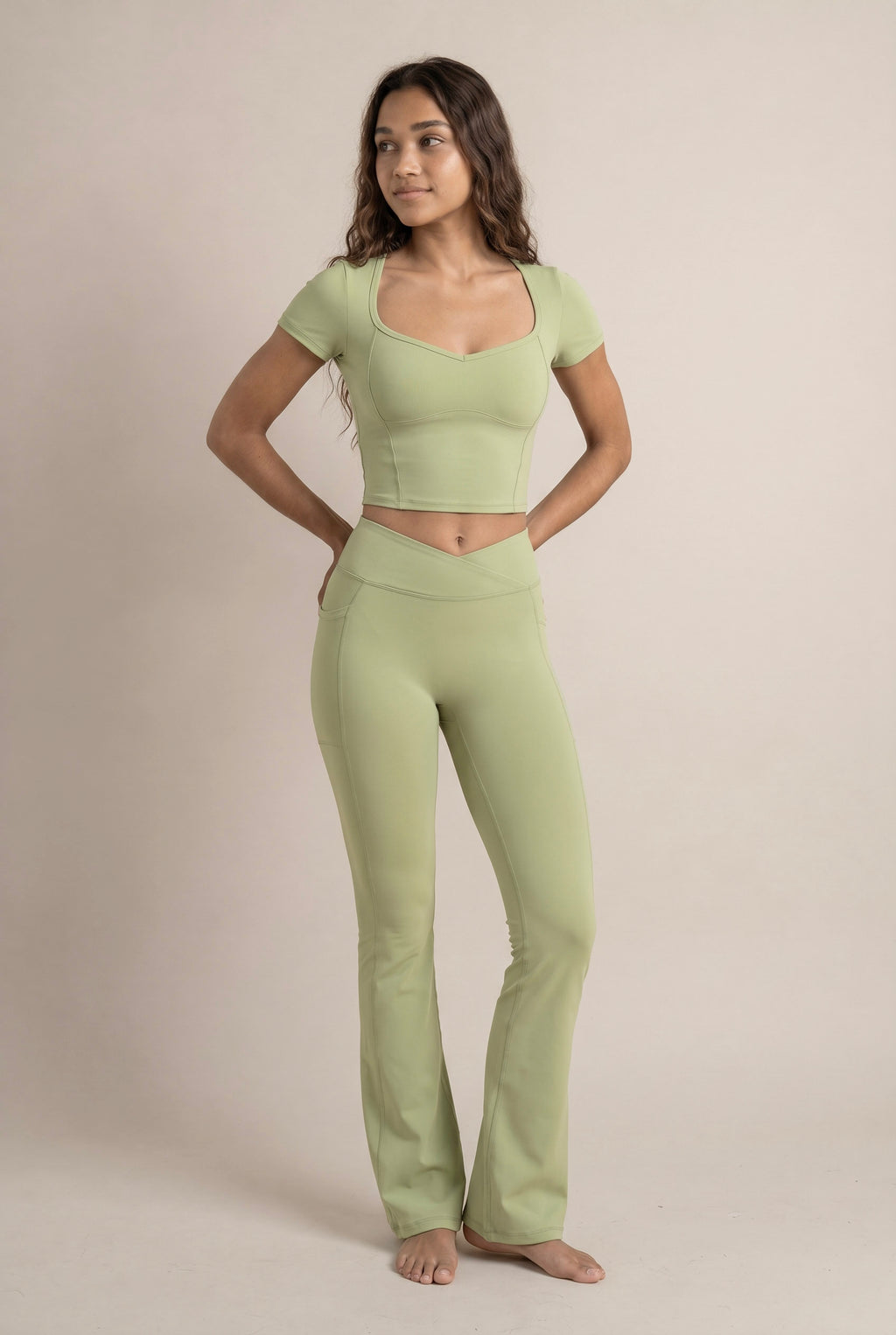[PRIORIDADE] Conjunto de Yoga de 2 Piezas Ropa de Gimnasio Ropa Deportiva Conjuntos de Yoga para Mujer Top Corto de Manga Corta Chándales Conjunto Deportivo Leggings de Gimnasio