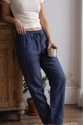 Luxe Woven Wide Leg Drawstring Pant