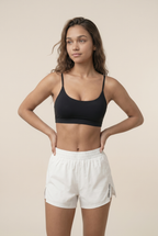 [PRIORIDADE] Pantalones cortos de yoga estilo nuevo 2026 de imitación de dos piezas antiexposición, pantalones cortos deportivos, para correr, fitness, tenis, informales, básicos, para mujer