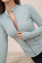 Chaqueta de yoga para mujer, ajustada, profesional, de secado rápido, para correr, adelgazante, deportiva, de manga larga, top de traje de yoga