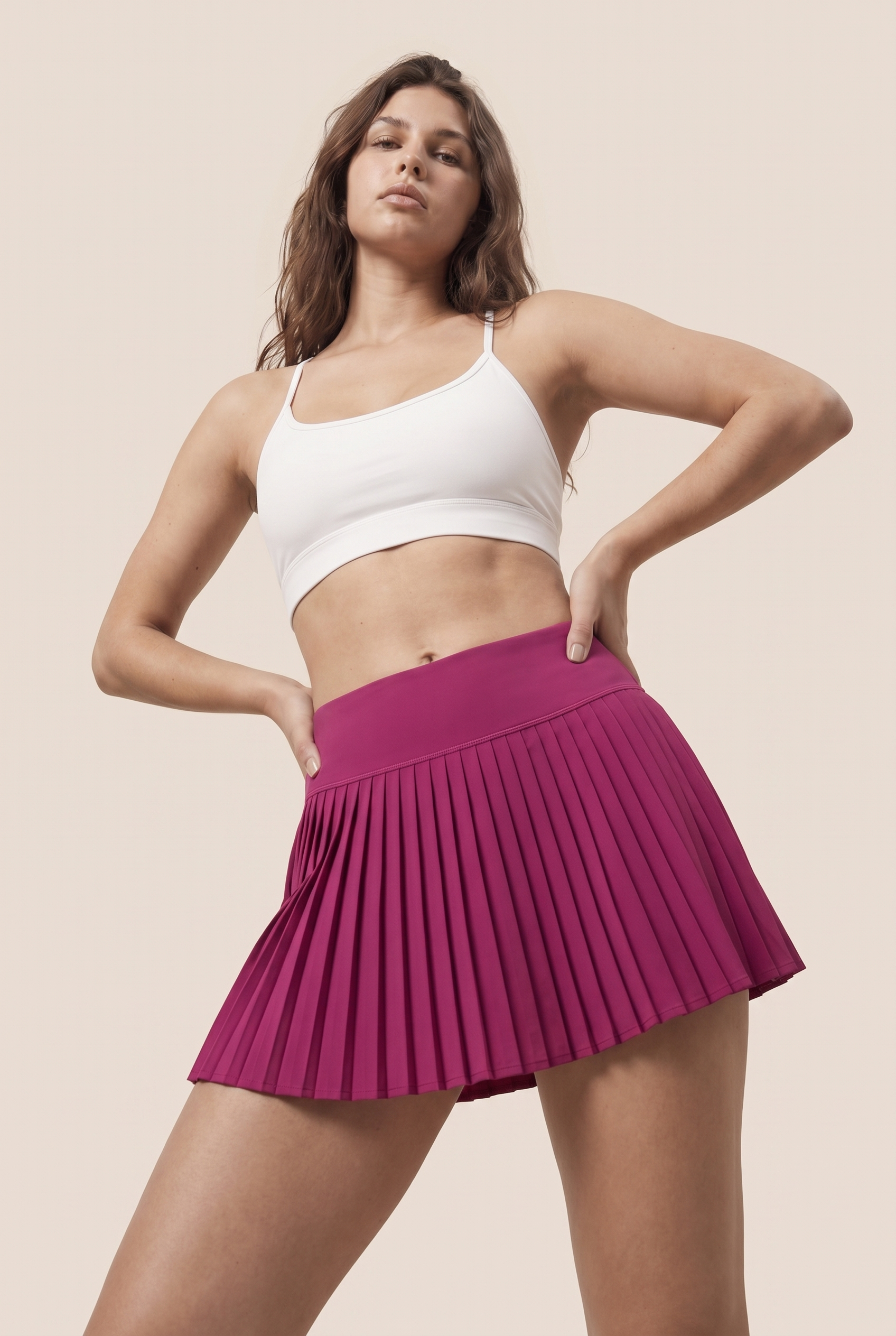 [prioridade] Falda plisada de tenis para mujer de cintura alta con forro interior, diseño de doble capa de cintura alta, deporte, sexy, fitness, pantalones cortos de yoga, baile