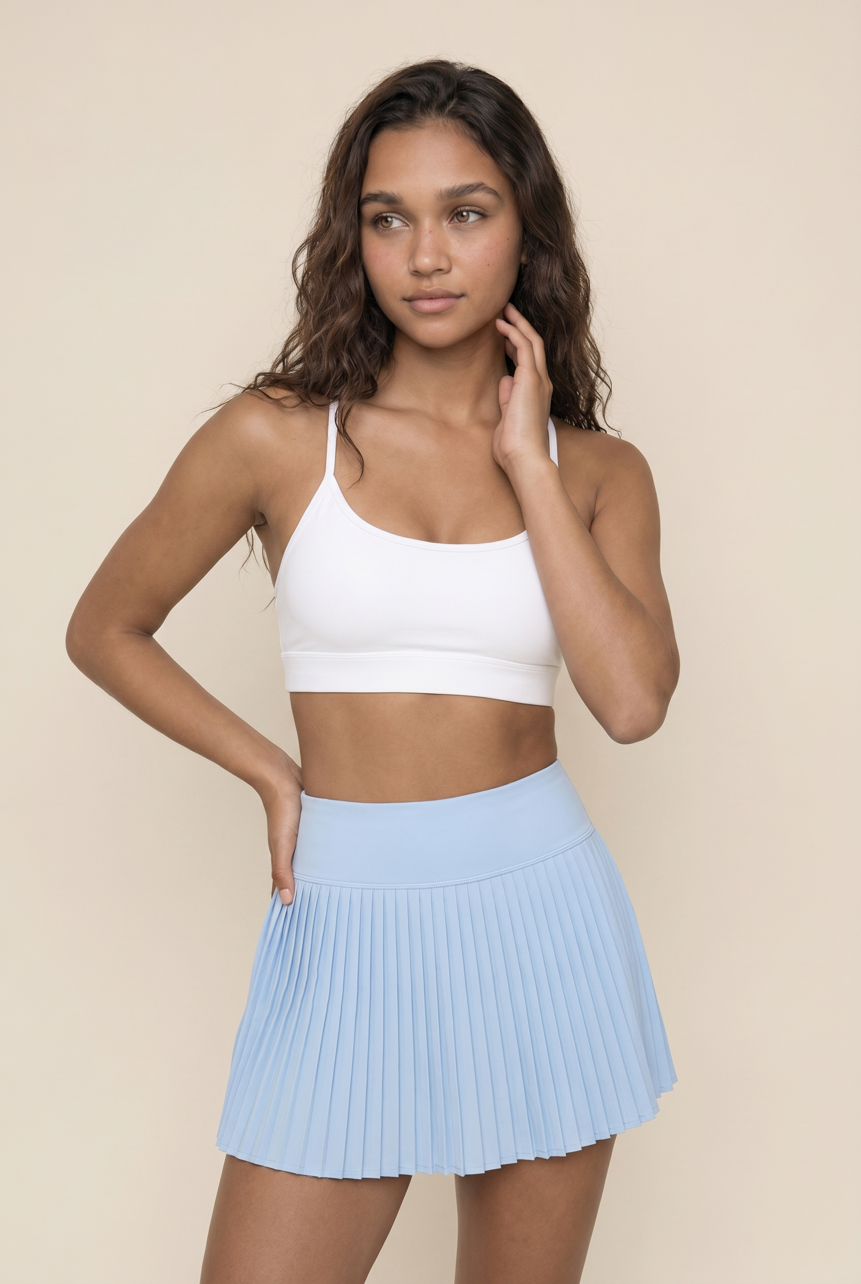 [prioridade] Falda plisada de tenis para mujer de cintura alta con forro interior, diseño de doble capa de cintura alta, deporte, sexy, fitness, pantalones cortos de yoga, baile