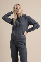 Conjunto de dos piezas de chándal informal de forro polar para mujer, invierno 2020, conjuntos de mujer, sudadera con capucha extragrande de manga larga, pantalones deportivos, traje de señora