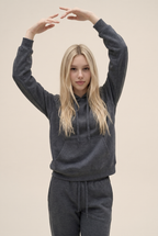 Conjunto de dos piezas de chándal informal de forro polar para mujer, invierno 2020, conjuntos de mujer, sudadera con capucha extragrande de manga larga, pantalones deportivos, traje de señora