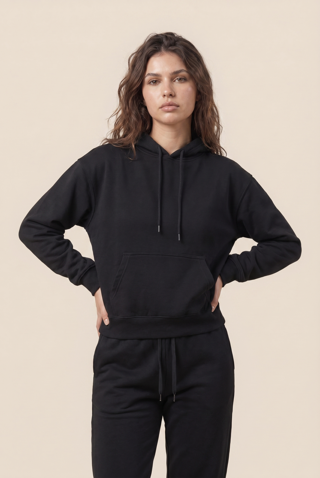 Conjunto de dos piezas de chándal informal de forro polar para mujer, invierno 2020, conjuntos de mujer, sudadera con capucha extragrande de manga larga, pantalones deportivos, traje de señora