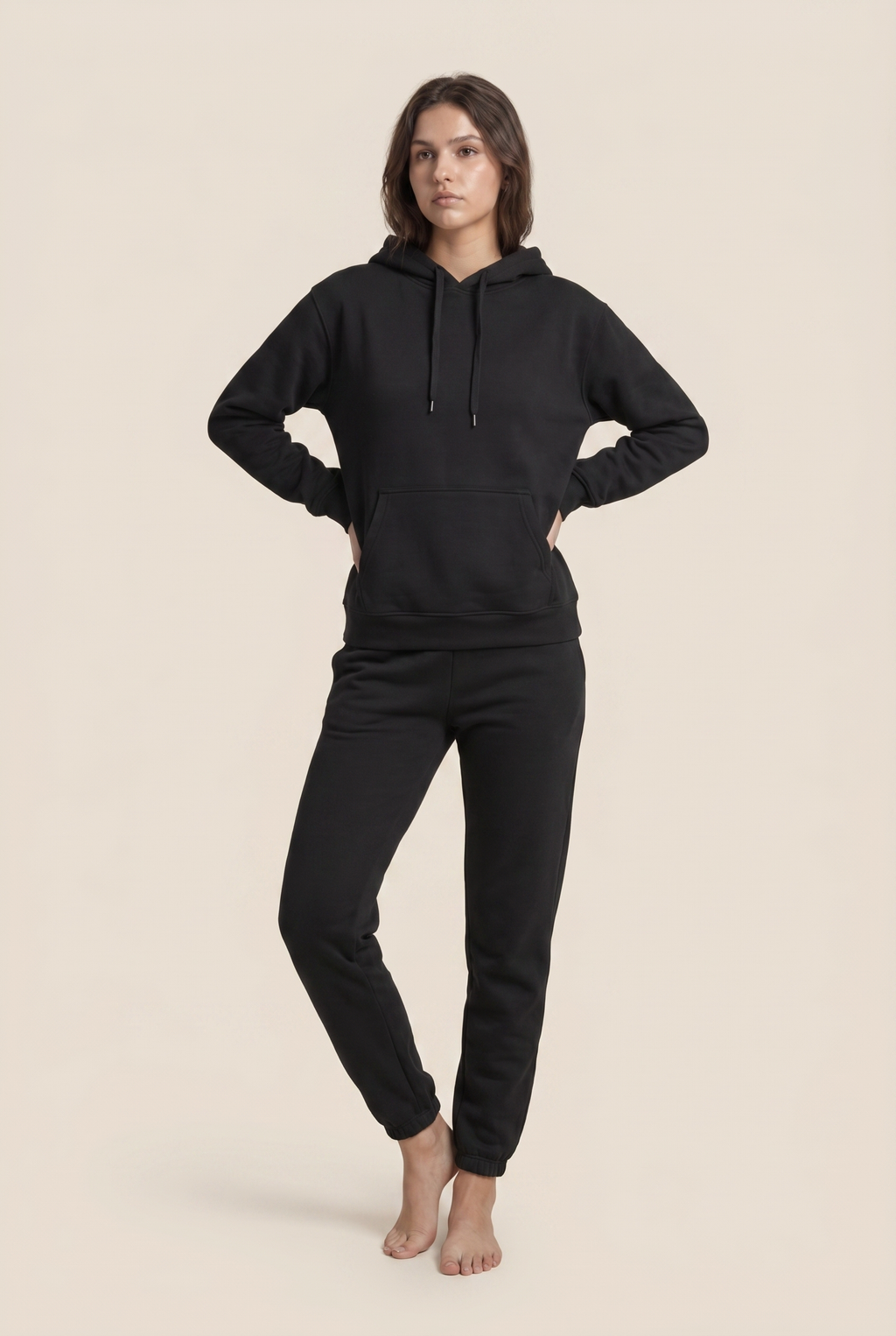 Conjunto de dos piezas de chándal informal de forro polar para mujer, invierno 2020, conjuntos de mujer, sudadera con capucha extragrande de manga larga, pantalones deportivos, traje de señora