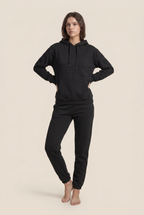 Conjunto de dos piezas de chándal informal de forro polar para mujer, invierno 2020, conjuntos de mujer, sudadera con capucha extragrande de manga larga, pantalones deportivos, traje de señora
