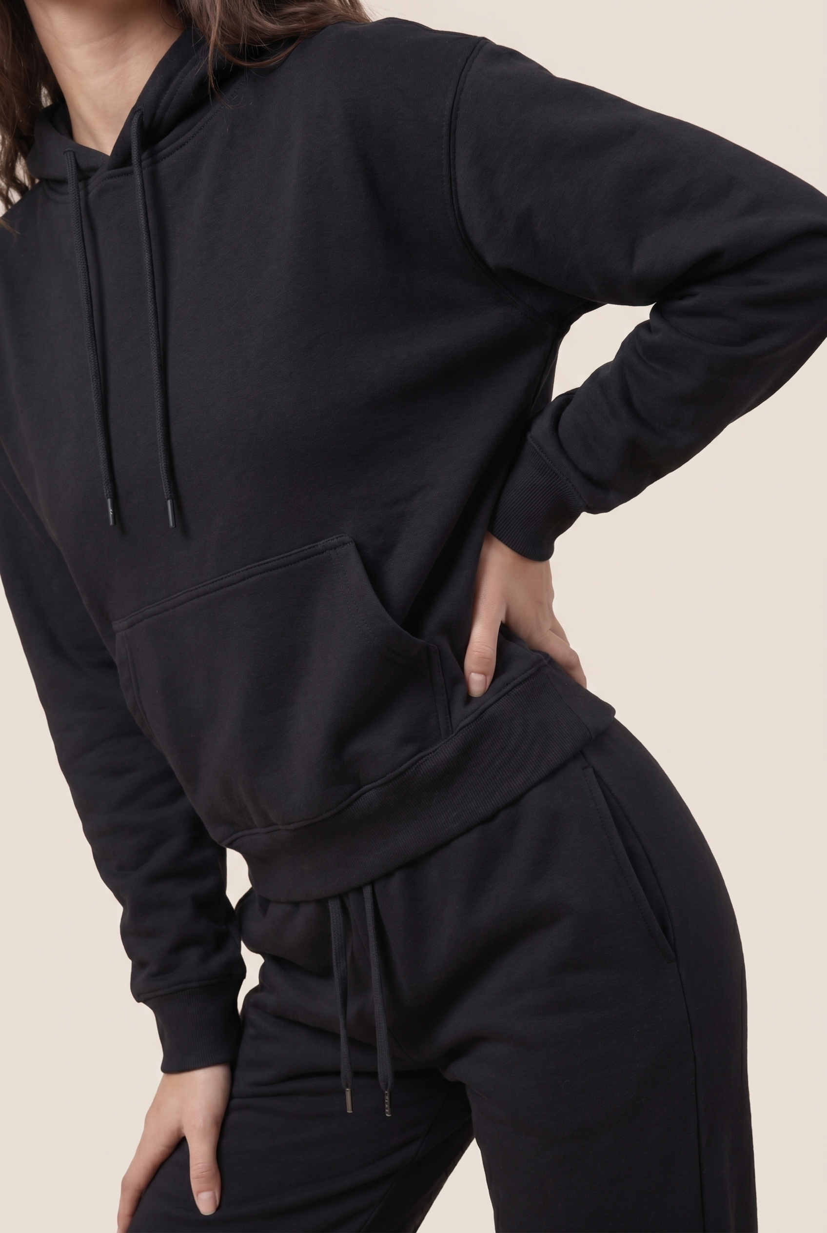 Conjunto de dos piezas de chándal informal de forro polar para mujer, invierno 2020, conjuntos de mujer, sudadera con capucha extragrande de manga larga, pantalones deportivos, traje de señora