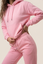 Conjunto de dos piezas de chándal informal de forro polar para mujer, invierno 2020, conjuntos de mujer, sudadera con capucha extragrande de manga larga, pantalones deportivos, traje de señora
