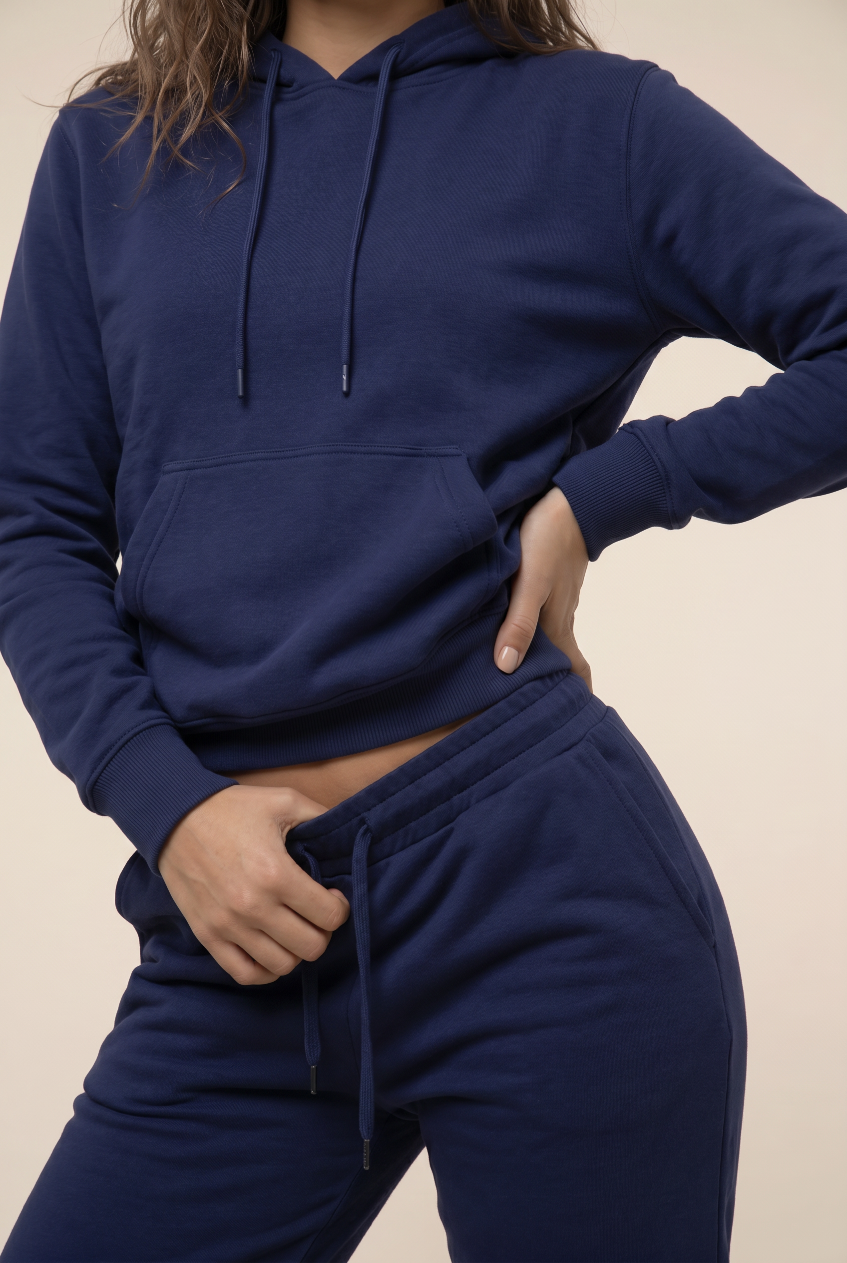 Conjunto de dos piezas de chándal informal de forro polar para mujer, invierno 2020, conjuntos de mujer, sudadera con capucha extragrande de manga larga, pantalones deportivos, traje de señora