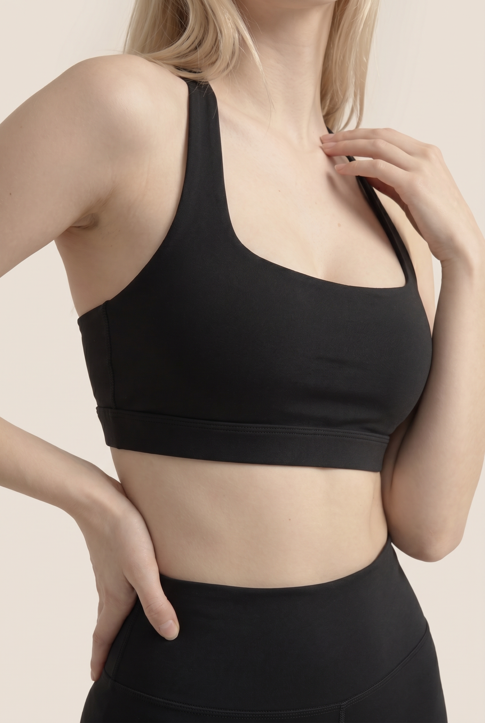 Sujetador deportivo para mujer con cuello colgante, sujetador push-up para fitness, sujetador de yoga de un hombro a prueba de golpes, sujetador de yoga y running de alta resistencia, chaleco sexy