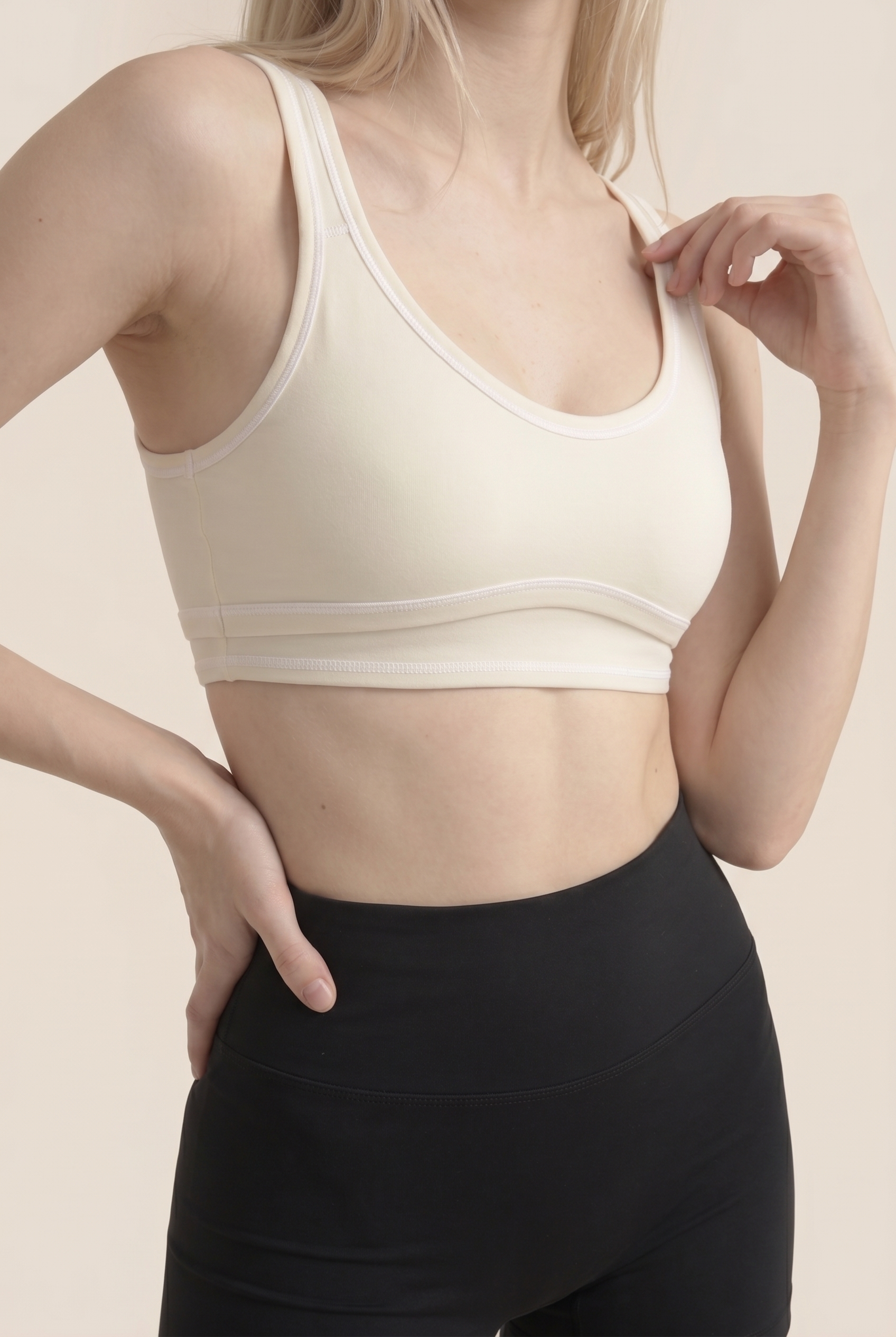 Contrast Stitch Studio Bra