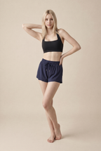 [prioridade] Pantalones cortos deportivos transpirables para mujer - Cintura elástica con cordón, diseño de forro, bolsillo lateral, ideales para gimnasio, yoga, correr y uso casual